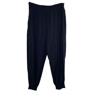 Athleta Black Savannah Jogger Elastic Waist Pants Athleisure Activewear Size 12